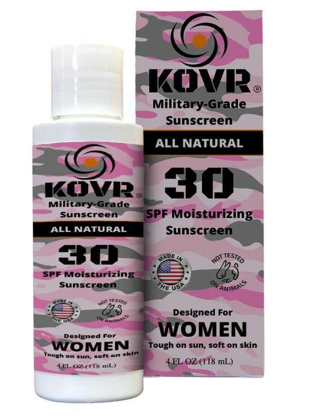 Kovr Sunscreen Organic SPF 30 Mineral Sunblock - Coral Reef Friendly Face & Body Lotion | Broad Spectrum Moisturizing UVA/UVB Travel Size Sunscreen, Fragrance-Free | 4 oz