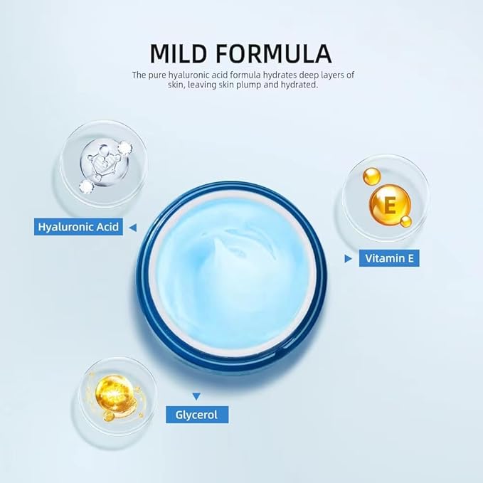 Hydro Boost Hyaluronic Acid Moisturizing Water Gel, Face Moisturizer for Oil Skin, Lightweight and Long lasting Moisturizer-1.76Oz (blue)