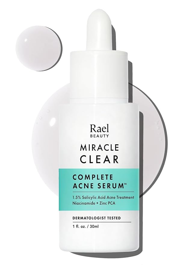 Rael Serum for Face – Miracle Clear Serum with Salicylic Acid, Niacinamide, Zinc, Pore Minimizer, Korean Skin Care (1 fl oz)
