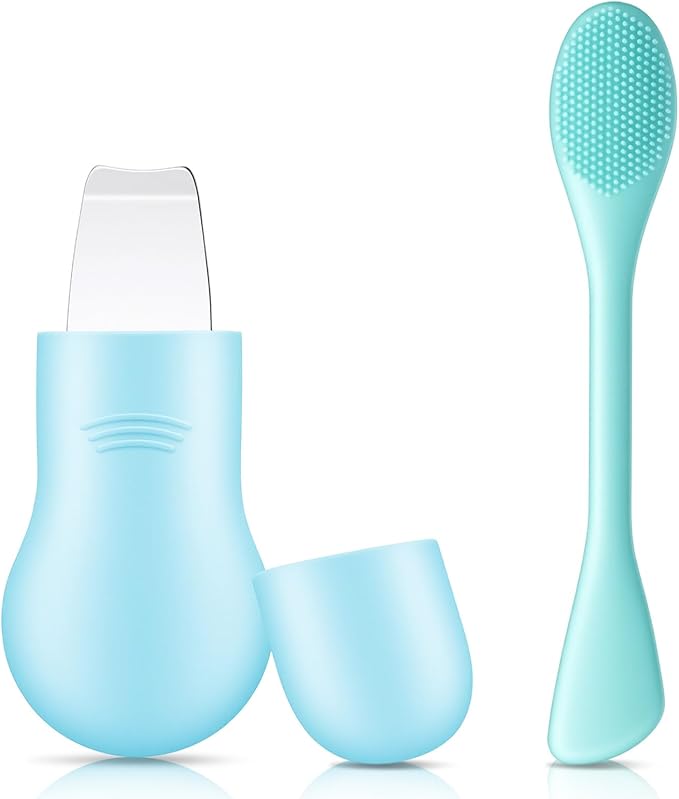 Face Scrubber Pore Cleaning Brush Face Mask Applicator Skin Care Tool for Men Women Deep Cleansing(Blue)