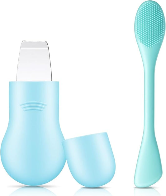 Face Scrubber Pore Cleaning Brush Face Mask Applicator Skin Care Tool for Men Women Deep Cleansing(Blue)