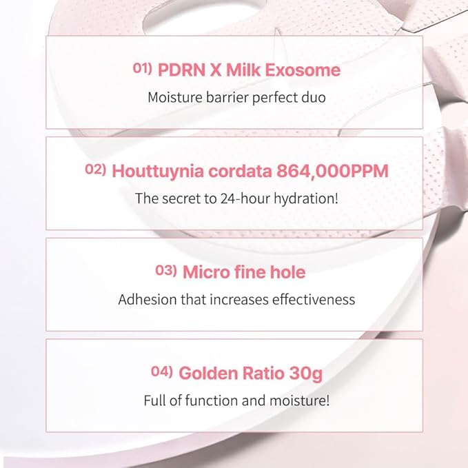 WELLDERMA PDRN Exosome Hydrogel Fitting Mask, 30g x 4 Sheets – Revitalizing & Hydrating Micro-Hole Sheet Mask with PDRN (Sodium DNA), Milk Exosome, Peptides & Hyaluronic Complex
