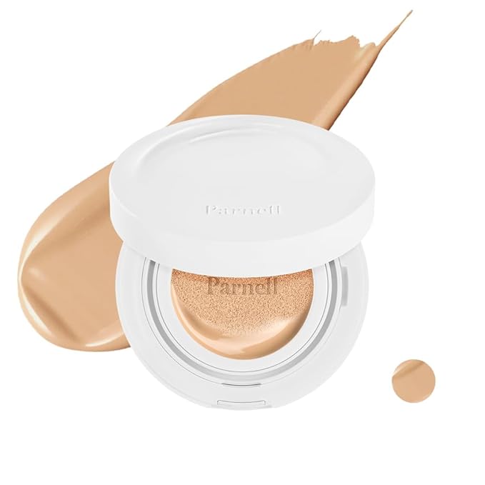 Parnell Cicamanu Serum Cushion - Hydrating Foundation for Soothing, Coverage, Glass Skin | Lightweight for Sensitive and Dry Skin (0.52 Fl Oz) (25N) | K-beauty