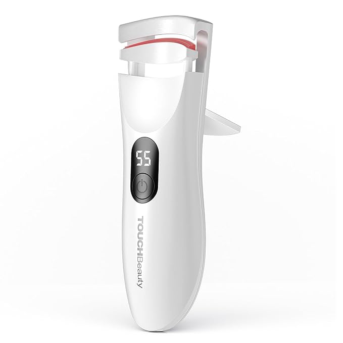 TOUCHBeauty Heated Eyelash Curler,Rechargeable Electric Eyelash Curler with LED Display,3-Level Adjustable Temperature,Rechargeable Natural Curling 24H Long Lasting for Women AG-2316