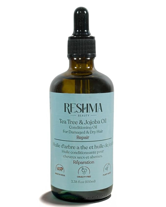 Reshma Beauty Tea Tree & Jojoba Oil – Henna Infused Conditioning Oil for Dry & Damaged Hair | Hydrates, Repairs & Strengthens