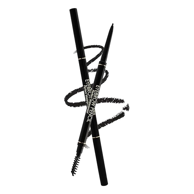 FÓLKI COSMETIC-Eyebrow Retractable Definer Pencil, Micro Brow Pencil, Precise Eyebrow Pencil,Long Lasting Eye Brow Pencil for Soft Textured Natural Daily Look Eyebrow Makeup (01#Soft Black)