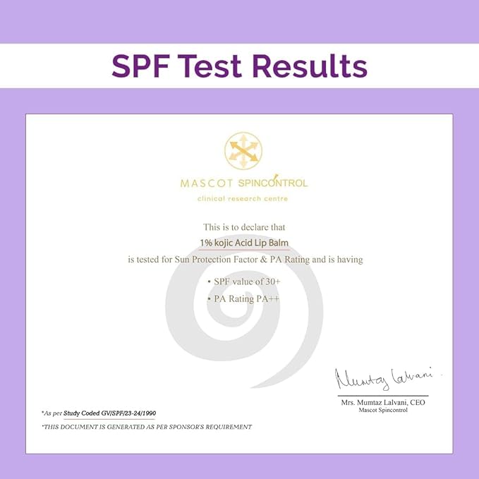 1% Kojic Acid Lip Balm With 4g