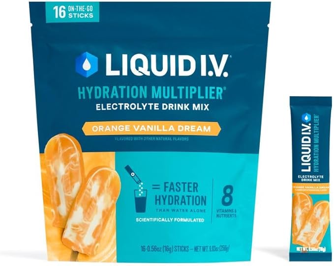 Liquid I.V.® Hydration Multiplier - Orange Vanilla Dream | Electrolyte Powder Drink Mix | 1 Pack (16 Servings)