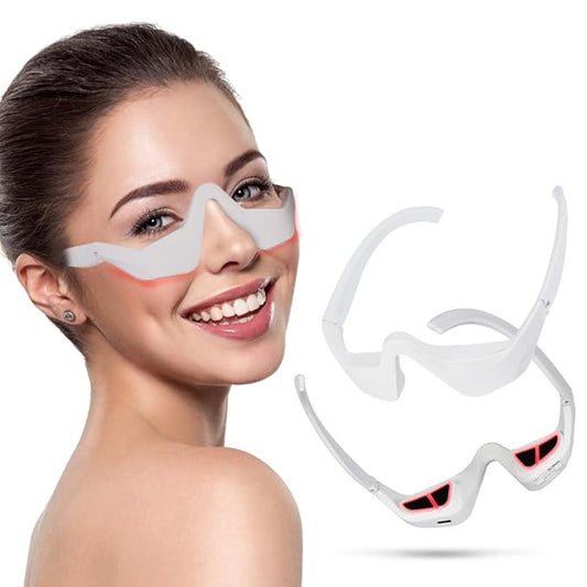 Under Eye Red Light Therapy, Rechargeable Eye Massager for Dark Circles Under Eye Bag Puffy Wrinkles Fine Lines