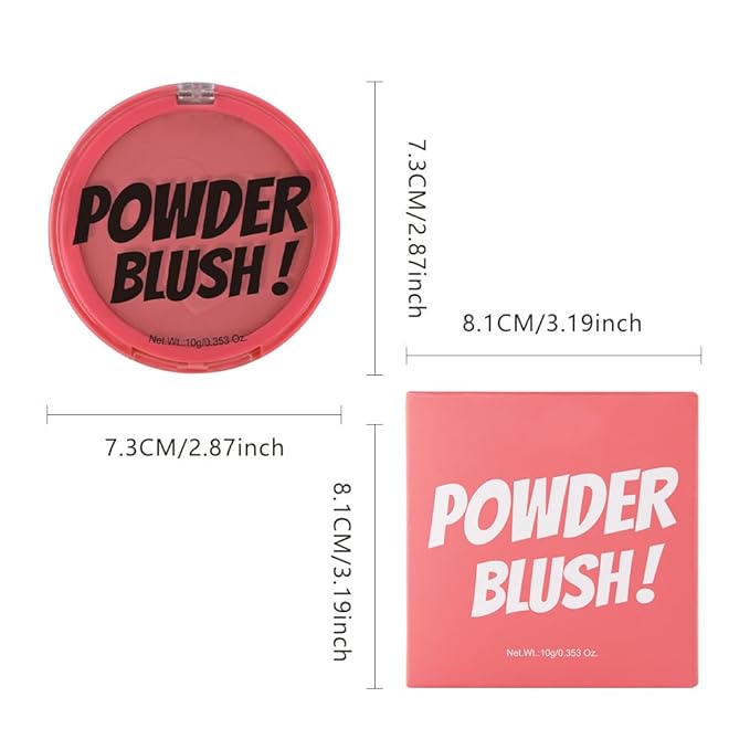 Rose Bean Paste Matte Single Pressed Cheeks Face Blushes Makeup Palette, Rose Bean Monochrome Cream Blushes Palette Makeup for Older Women, Natural Pigmented Paleta de rubores monocromática 04