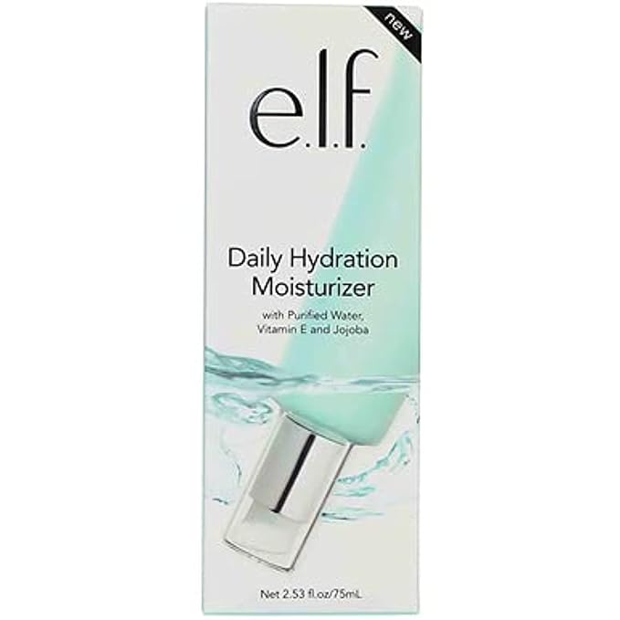e.l.f. SKIN Holy Hydration! Daily Hydration Moisturizer, Ultra-Hydrating Formula, Infused with Aloe, Jojoba Oil & Shea Butter, Vegan & Cruelty-Free, 2.53 Fl Oz