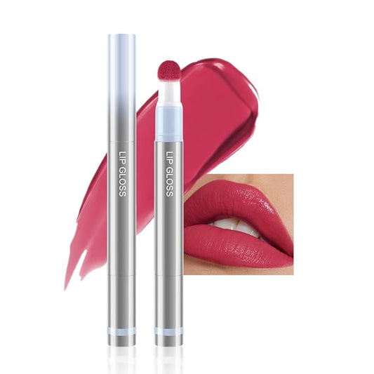 Cushion Lip Gloss Matte Lip Tint – Long-Lasting Lightweight Color, Soft Plush Applicator for Gradient Blurred Lips, Non-Sticky Velvet Finish Hydrating Lip Stain 05#–Berry Plum