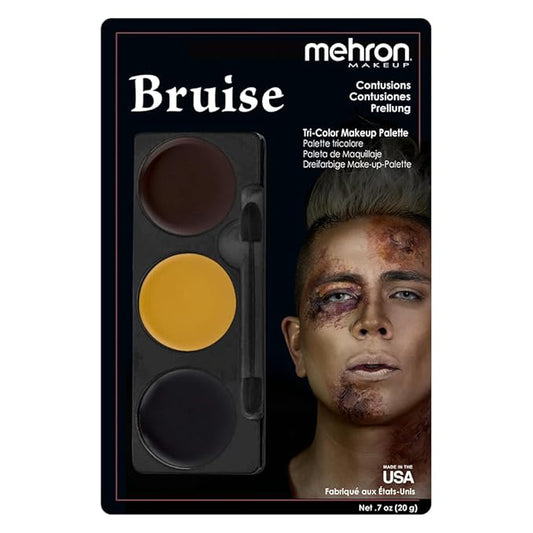 Mehron Makeup Tri-Color Character Makeup Palette | Halloween, 7 oz