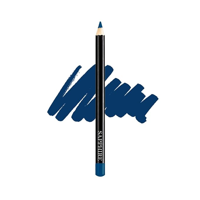 Vera Moore Slim Eye Liner Pencil, Smooth Formula, Hypoallergenic and Vegan, Smudge-Proof and Waterproof Application, Bold and Defined Lines Eyeliner, (0.05 Oz) (Sapphire)