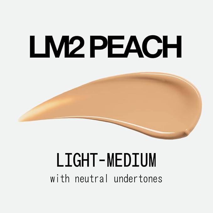 about-face THE PERFORMER Skin-Focused Foundation LM2Peach – Medium Coverage, Long-Wear, Breathable & Buildable Base – Clean, Vegan, Hydrating Formula with Blue Agave & Chlorella – 1.08oz