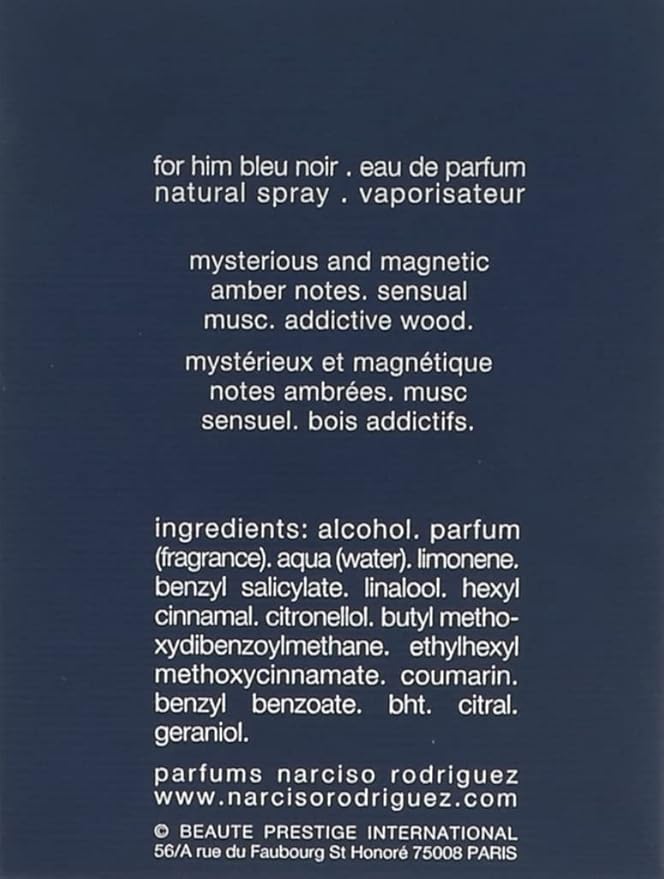 Narciso Rodriguez Narciso Rodriguez For Him Bleu Noir Men EDP Spray 1.6 oz