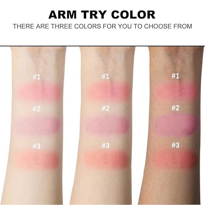 Baked Blush-n-Brighten Marbleized Blush, 2-in-1 Blush & Highlighter Hybrid - Pink Buttercream - Natural Finish, Buildable Color, (A02#, 1Pcs)