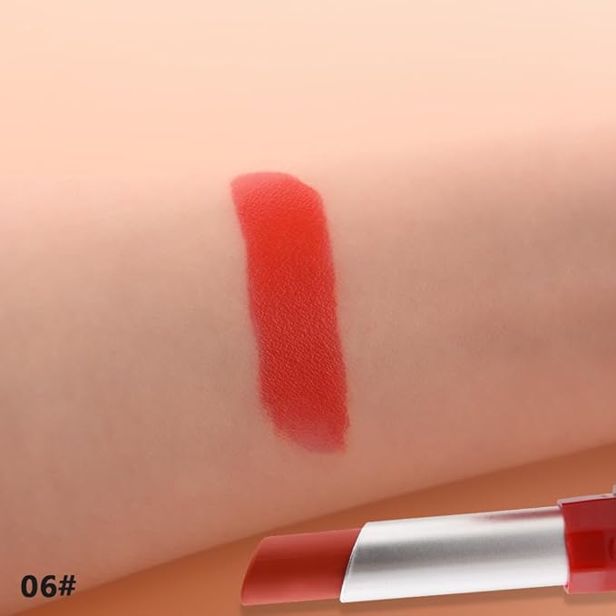 Warm Coral Matte Lipstick - Lip Crayon & Face Paint Stick for Women, Smooth Pigmented for Everyday Halloween Birthday Party Wear, Younger-Looking Lip Makeup, Labial con color para uso diario 06