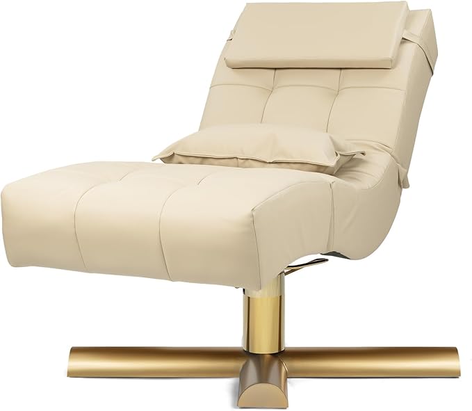 TATARTIST Curved Lash Bed Eyelash Extension Table High Density Sponge Comfortable Beauty Salon Treatment Table with Adjustable Backrest and Legrest (Light Khaki)