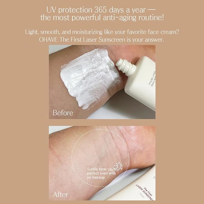 OHAVE Sunscreen SPF 50+ PA++++ Broad Spectrum Sunblock | Lightweight, Non-Greasy & Water-Resistant | Moisturizing UV Protection for Face & Body | UVA/UVB Defense | For Sensitive & All Skin Types