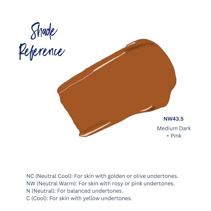 Best Bronze Bombshell Body Makeup - Tattoo Cover Up Makeup & Body Foundation Waterproof - Tattoo Concealer Waterproof for Scars, Varicose Veins Cover Up & Leg Foundation (NW43.5 Medium Glow)