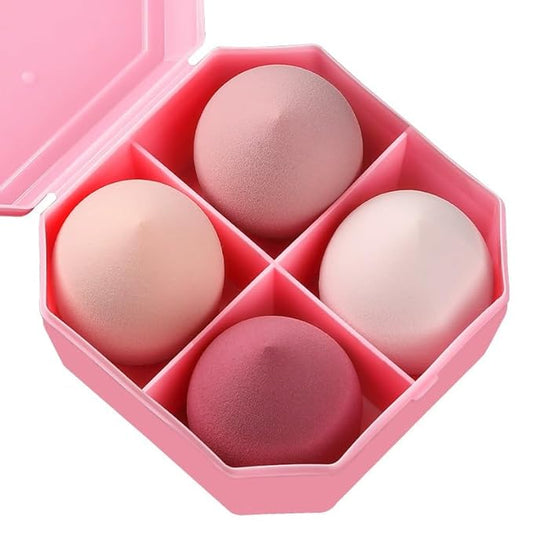 4 pcs Makeup Sponge for Dry and Wet Use, Beauty Sponges Blending Foundation Sponge for for Liquid, Cream and Powder