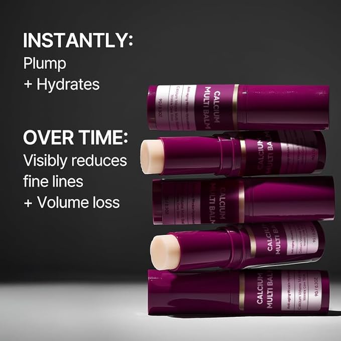 Cemenrete Calcium Volume Multi Balm Stick, Anti Wrinkle Calcium Balm, Anti-aging, Sagging, Wrinkles, Hydrating, Almond & Vitamin E for Lip Balm Eye Cream Neck (1)