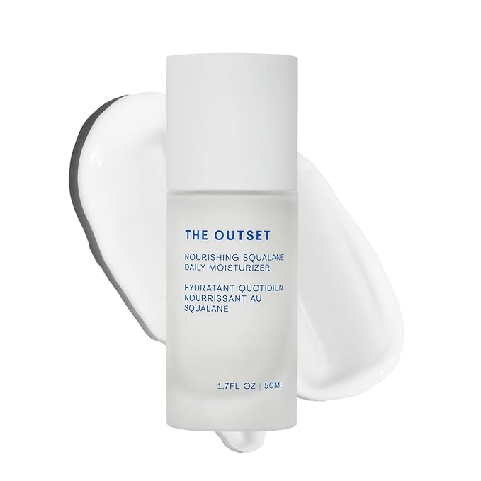 The Outset Nourishing Squalane Daily Moisturizer - Gentle Fragrance Free Non-Comedogenic Cream - Barrier Repair, Hydrating - Clean, Vegan, Gluten Free - All Skin Types, Sensitive Skin - 1 fl oz