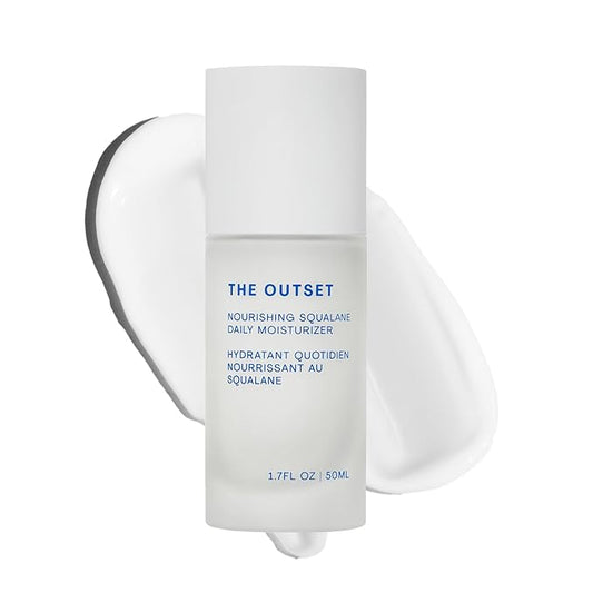 The Outset Nourishing Squalane Daily Moisturizer - Gentle Fragrance Free Non-Comedogenic Cream - Barrier Repair, Hydrating - Clean, Vegan, Gluten Free - All Skin Types, Sensitive Skin - 1 fl oz