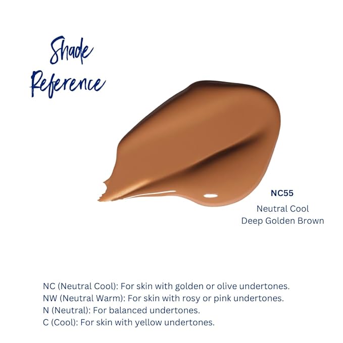 Best Bronze Bombshell Body Makeup - Tattoo Cover Up Makeup & Body Foundation Waterproof - Tattoo Concealer Waterproof for Scars, Varicose Veins Cover Up & Leg Foundation (NC55 Deep Golden Brown)