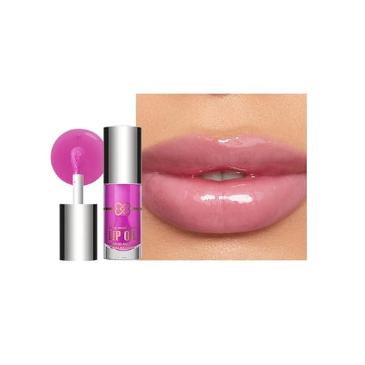 Nourishing Lip Oil, Deep Moisturizing Lip Balm Liquid, Non-Sticky High Shine Lip Gloss, Hydrating Lip Tint for Soft, Smooth, Healthy-Looking Lips, Lightweight Glossy Lip Care for Daily Use-2#