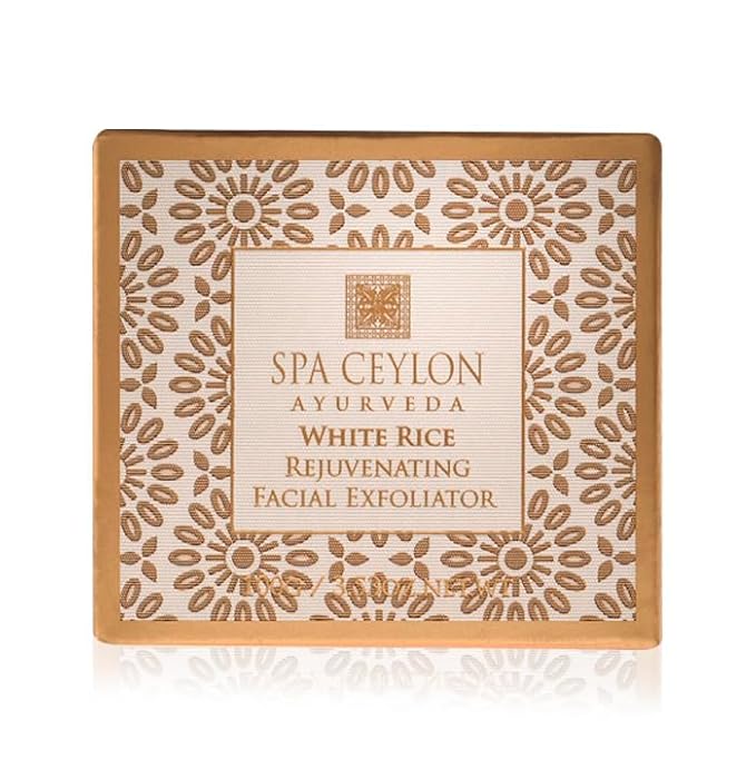 SPA CEYLON White Rice Rejuvenating Facial Exfoliator | Gentle Daily Face Polish for Normal to Dry & Sensitive Skin | 100 g