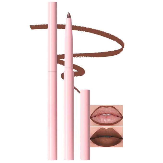 Kaely Matte Velvet Lip Liner Pencils Retractable for Shaping & Sculpting Lips, Brown Lip Pencils for Women Long Lasting Waterproof Rich Lip Colors Liner Crayon Lipstick delineador de labios 05
