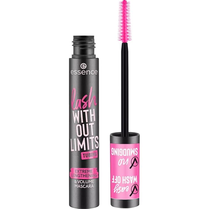 essence | Lash Without Limits Tubing Extreme Lengthening & Volume Mascara | Waterproof & Tubing| Vegan, Cruelty Free & Paraben Free