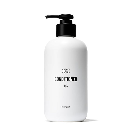 Public Goods Conditioner for Women & Men | Natural Conditioner to Protect & Moisturize Dry Hair | Made with Organic Essential Oils | Sulfate & Paraben Free | Vegan Friendly | 12 Fl Oz Bottle