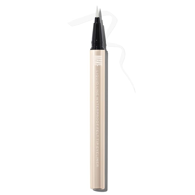 MAKE Beauty Liquid Line Waterproof Liquid Eyeliner Pen. Smudge-Proof Felt Tip for Precise Application of Lines, Wings, and Graphics. Long Lasting Eye Liner - Shade, Optical. White Eyeliner