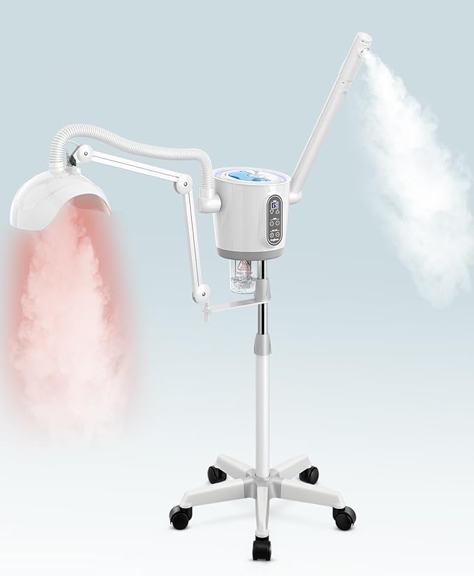 Kingsteam Professional Hot and Cold Facial Steamer，Nano Water Mist, Large Capacity Steam, 30 Min Timer, Deep Cleansing, Designed for Beauty Salon, Skin Clinic, Professional Salon, Home
