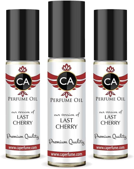 CA Perfume Impression of Last Cherry For Women Men Replica Fragrance Body Oil Dupes Alcohol-Free Long Lasting Roll-On 0.3 Fl Oz-X3