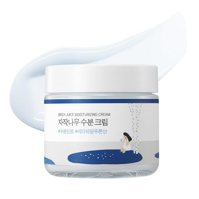 ROUND LAB Birch Juice Moisturizing Cream 2.7 Fl Oz + 1025 Dokdo Cream, 48-Hour Deep Hydrating Face Moisturizer, Facial Cream, Soothing, Korean Skin Care