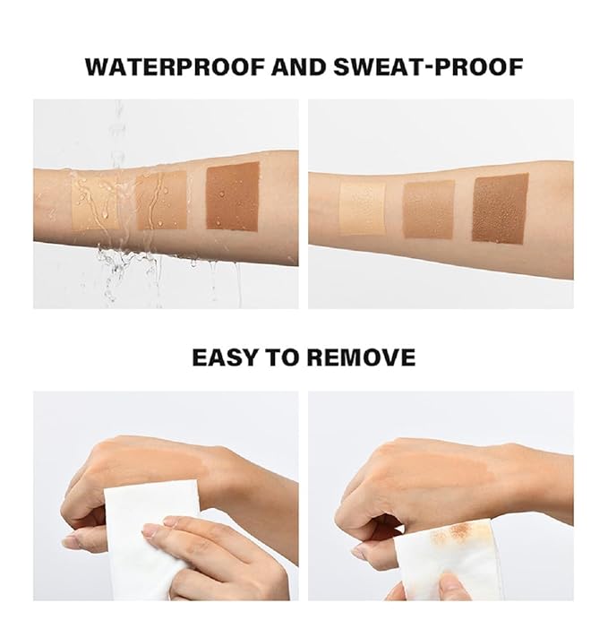 Leg Makeup Waterproof No Transfer, Flawless Looking Leg and Body Tattoos and Scar Cover up Makeup Concealer for All Skin.(3# Bronze)
