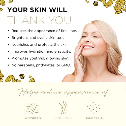 Azure Cosmetics 24K Gold Firming Face Mask- Anti Aging, Hydrating, Toning & Firming Facial Sheet - Helps Reduce Wrinkles & Fine Lines - With Hyaluronic Acid & Collagen - Made in Korea - Pack of 5