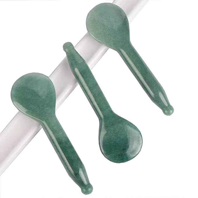 Jade Gua Sha Massage Tools Facial Tool Natural Green Gua Sha Anti Aging Facial Skin SPA for Rejuvenate Skin Anti-Wrinkle Anti Aging