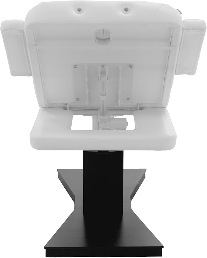 SKINACT Milo 3.0 Motor (with Independent Leg Adjustment) Electric Massage & Facial Bed/Table White top and Dark Brown Base