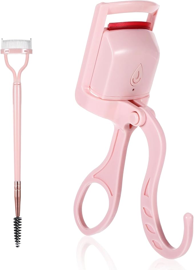 Electric Heated Eyelash Curler，Rechargeable Safe Anti-Burn Lash Curler for Quick Natural Curling Eye Lashes，5s Rapid Heating, 24 Hours Long Lasting，Create Beautiful Eyelashes