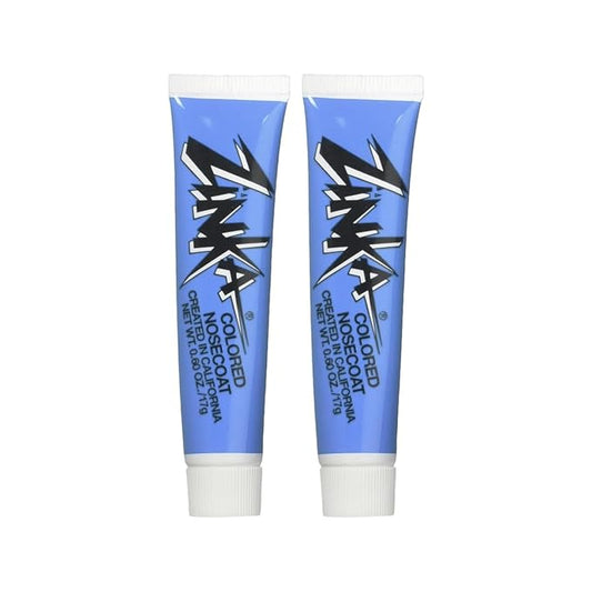 Zinka Colored Zinc Oxide Sunblock – High Zinc Formula for Nose and Face, 2 Pack, Blue