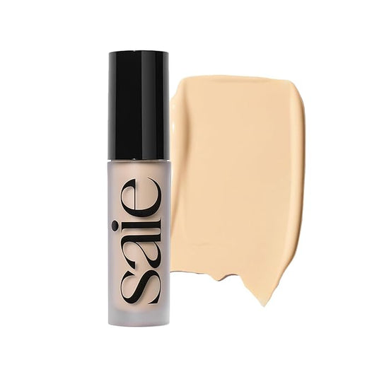 Saie Slip Tint Radiant Cream Concealer & All-Over Face Makeup - Concealer for Dark Circles, Redness & Blemishes - Lightweight Makeup Made with Hydrating Hyaluronic Acid - Shade 4 (0.17 oz)