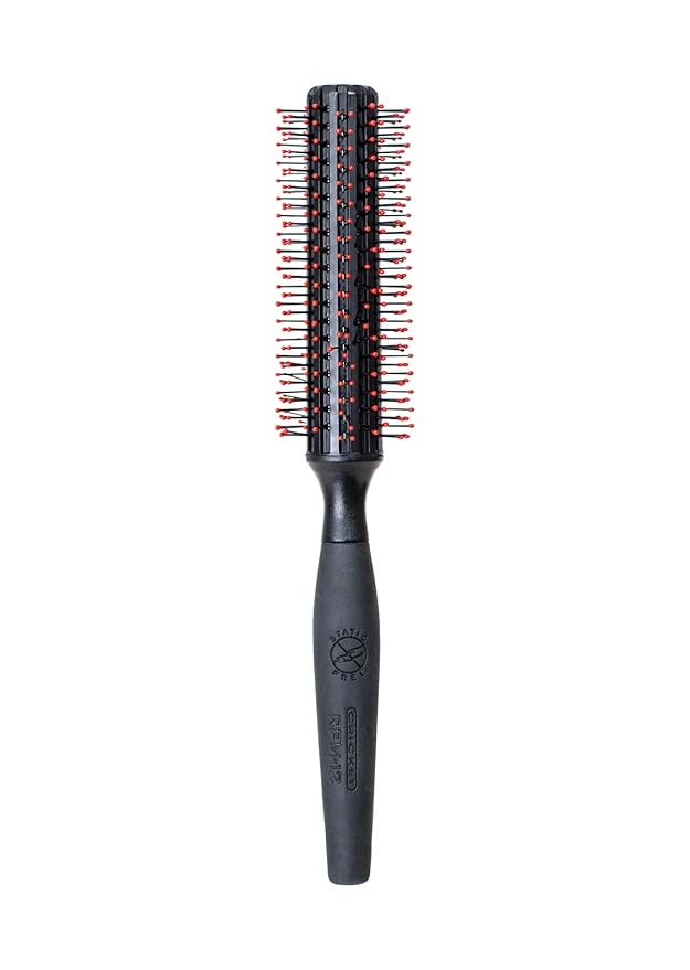 Cricket Static Free RPM 12 Row Round Hair Brush - Curling, Blow Drying, Detangling and Styling Wet or Dry, Suitable for All Hair Types
