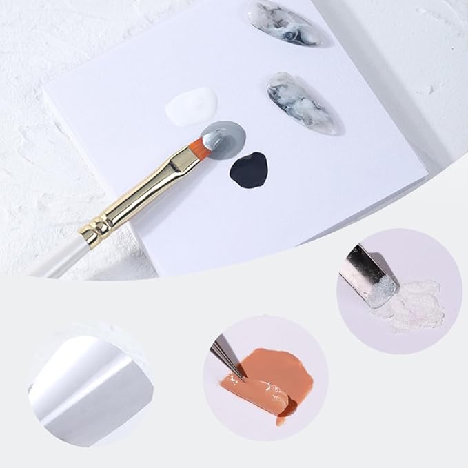 100Pcs Nail Art Polish Palette Paper Disposable Makeup