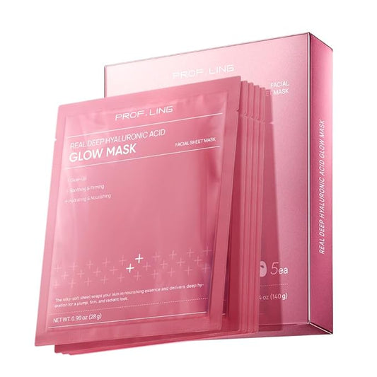 Prof. Ling Radiance Boosting Ferment Mask – Brightening & Hydrating Sheet Mask with Niacinamide, Tranexamic Acid, and Multi-Weight Hyaluronic Acid for Dull, Dry Skin-5ea