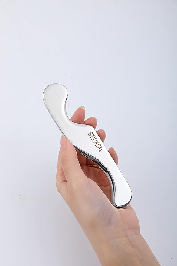 STICKON Stainless Steel Gua Sha 3 in 1 Muscle Scraper Tool Set, Guasha Kit Scraping Massage Tools IASTM Tools for Physical Therapy, Relieve Muscle Pain and Tension(STICKON-37)